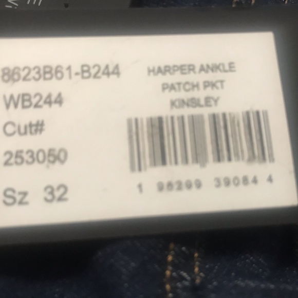 PAIGE Women's Harper Ankle Patch Pocket Wide Leg Jeans - Kinsley Size 32 NWT - Picture 11 of 11